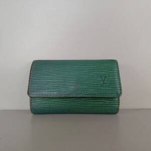 Louis Vuitton Green Textured Wallet